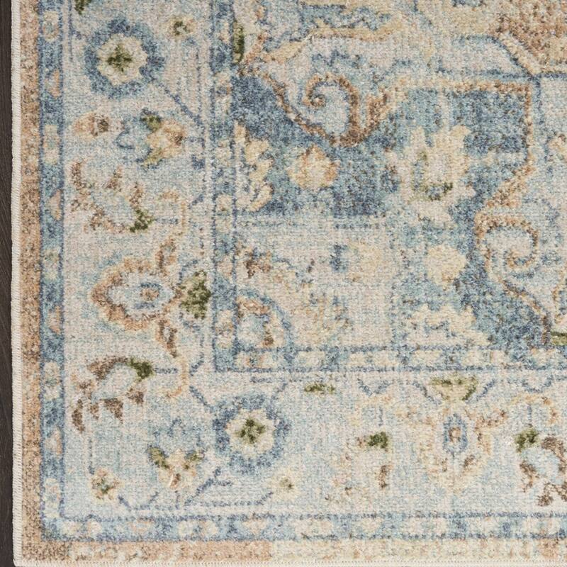 HomeRoots Floral Medallion Transitional Rectangle Area Rug - 120.00 in. x 94.00 in. x 0.25 in.