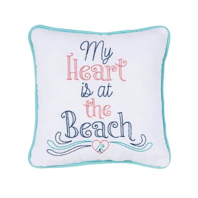 Heart At The Beach Small/Petite Accent Pillow