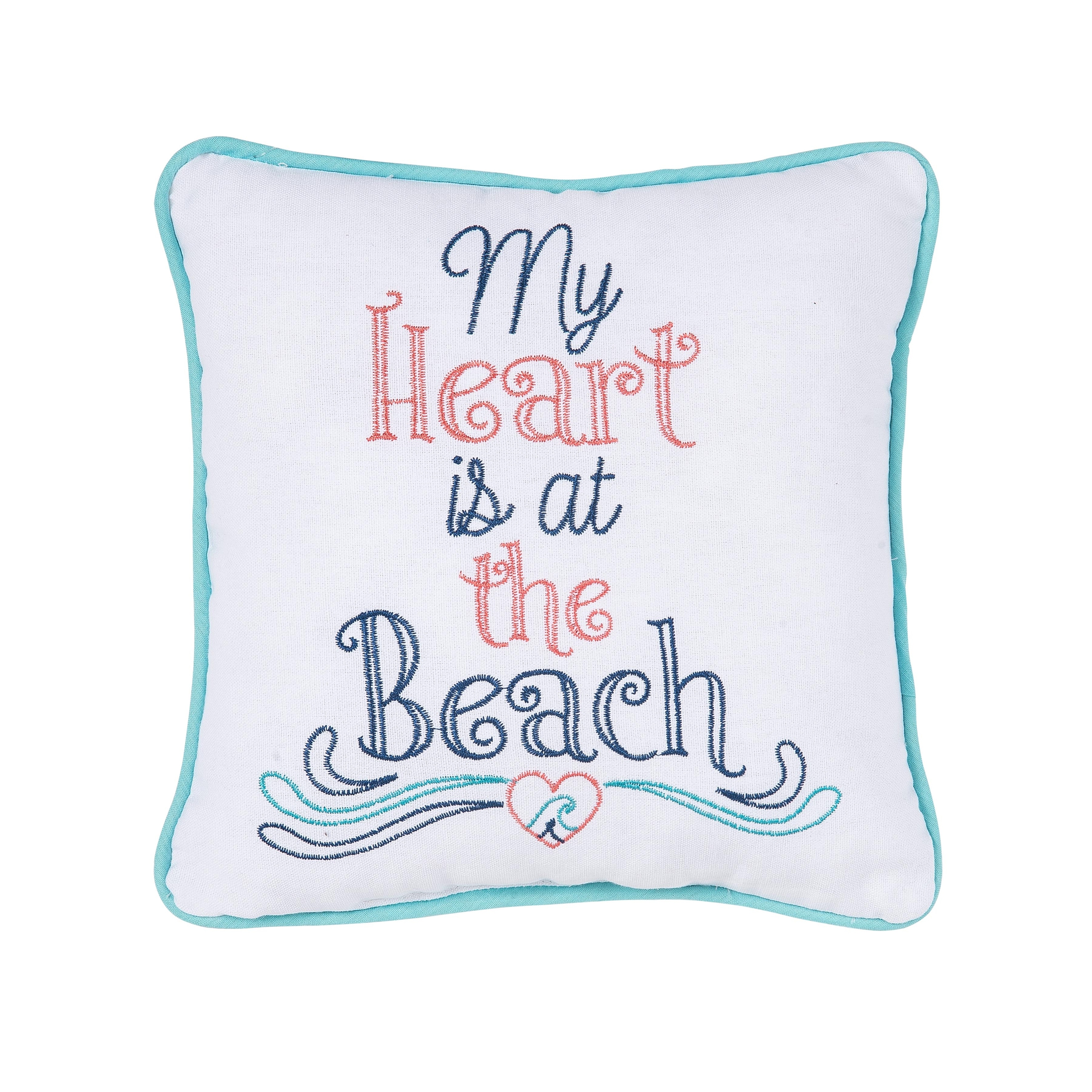 Heart At The Beach Small Petite Throw Pillow