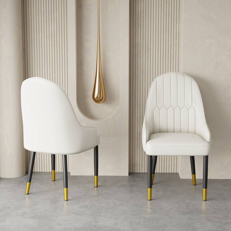 Modern Leather Dining Chair Set of 2