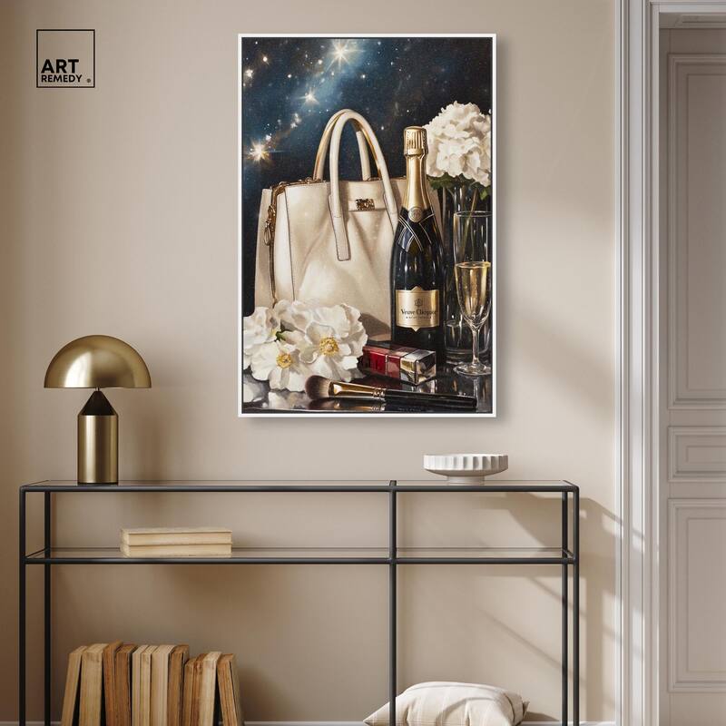 Cheers to Starry Glam Canvas by Art Remedy