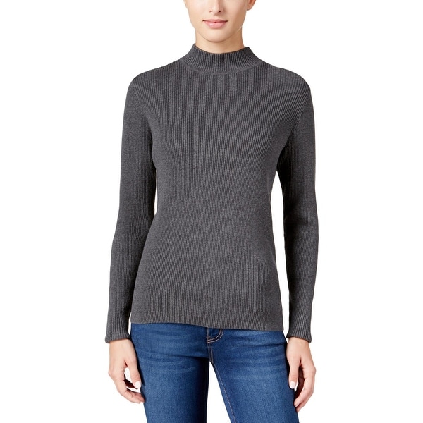 Download Shop Karen Scott Womens Mock Turtleneck Sweater Ribbed ...
