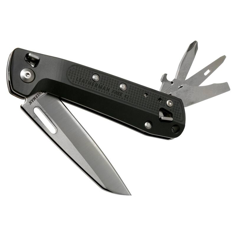 Leatherman Free K2 Pocket Friendly 8 in 1 Lightweight Multitool, Grey