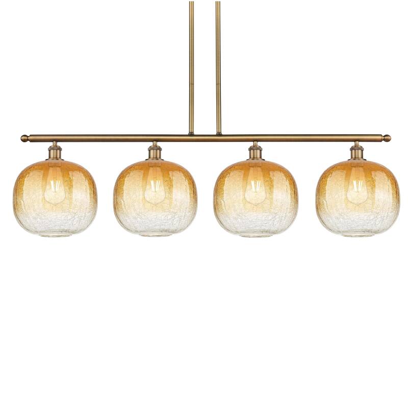 Innovations Lighting 516-4I-13-49 Brookhaven Sphere Linear Brookhaven - Brushed Brass / Amber