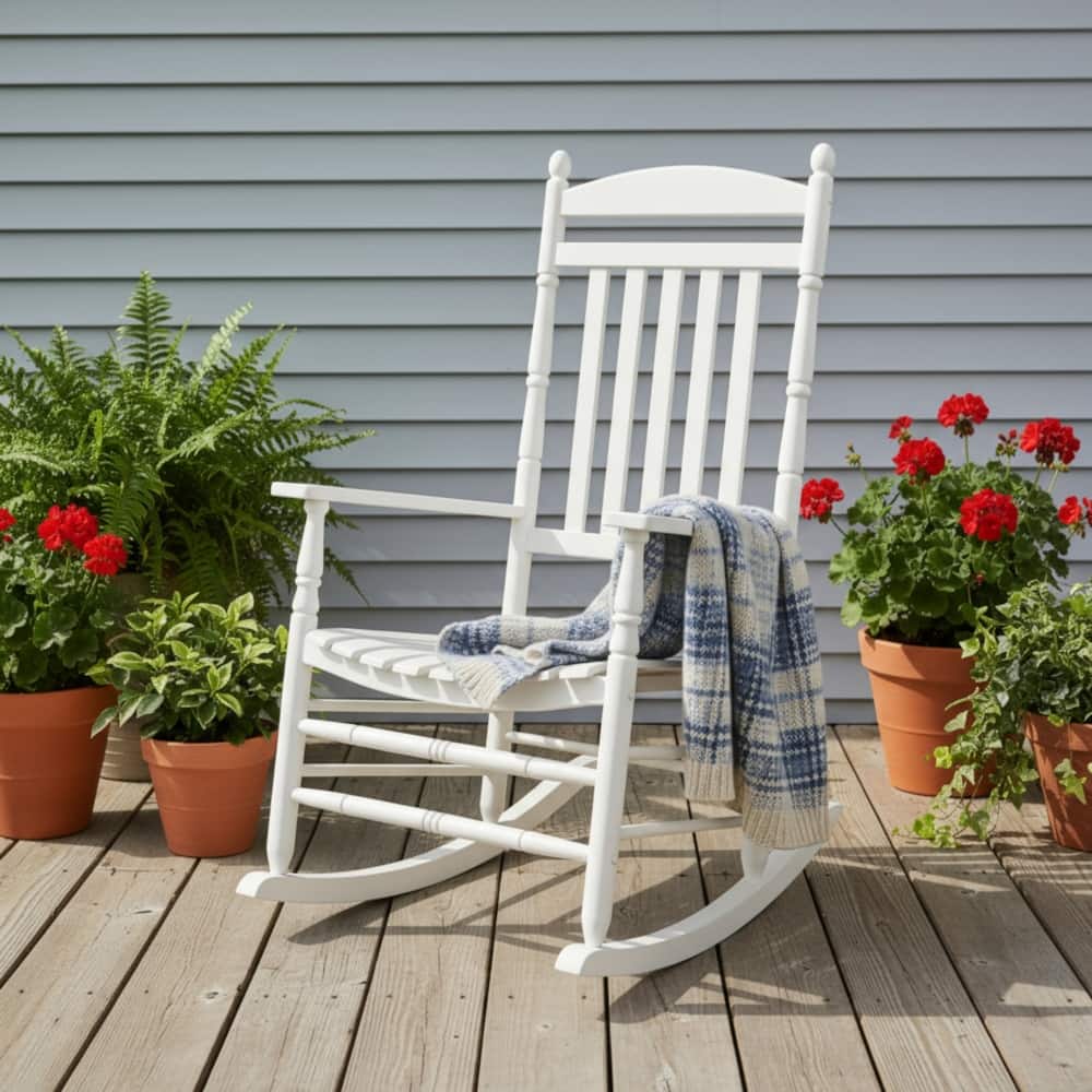 Rhode Island Genuine Hardwood Outdoor Ergonomic Rocking Chair