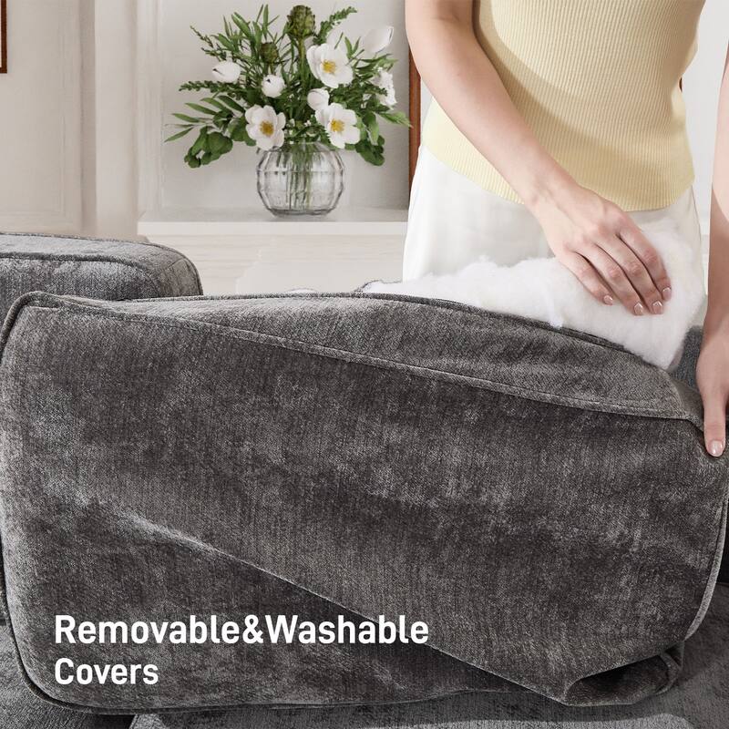 Transitional Modular Storage Sectional with Ottoman