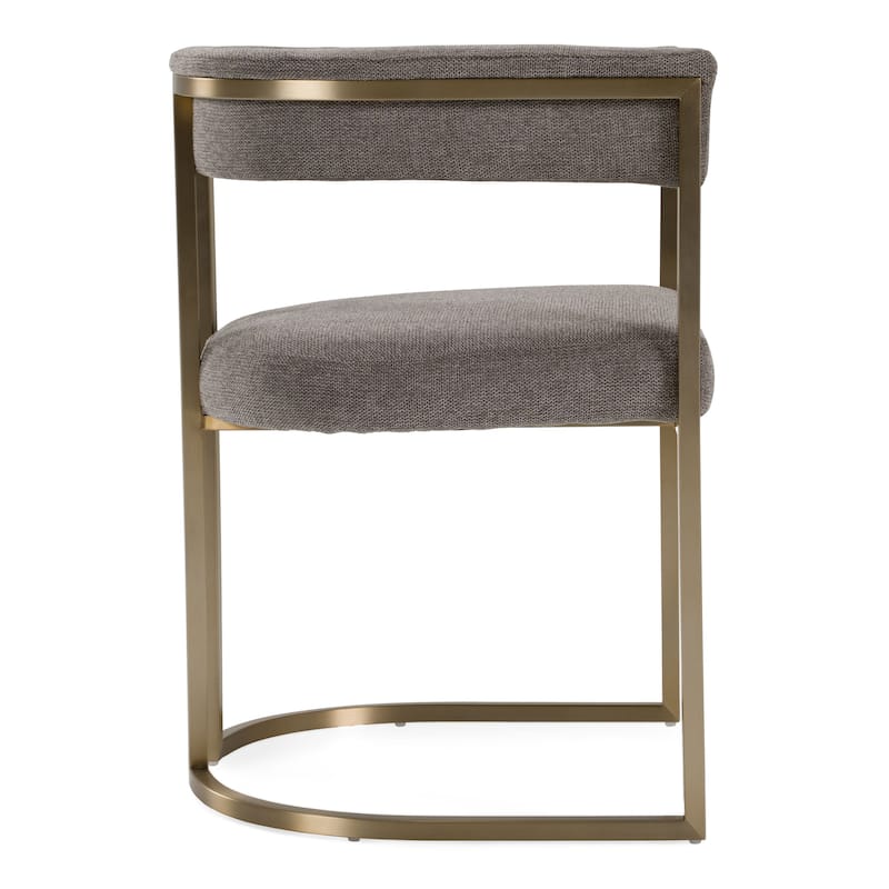Modrest Byron Modern Grey Fabric & Antique Brass Dining Chair