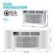 preview thumbnail 2 of 6, 10000btu Window Air Conditioner Units with 3 Cooling Modes，115V Window Ac Units for Bedroom Fast Cooling 450 Sq.ft.
