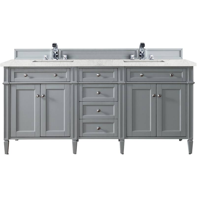 James Martin Vanities 650-V72-FEJP Brittany 72" Free Standing Double - Urban Gray