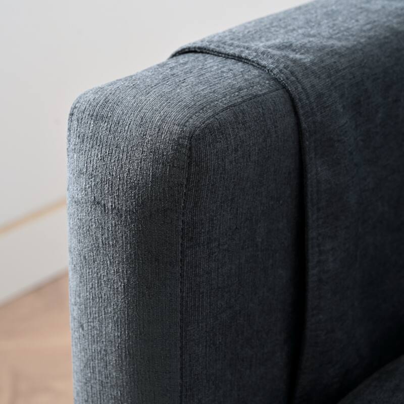 Sectional Sofa Couch With 1 Ottoman,Seat Cushion and Back Cushion Removable