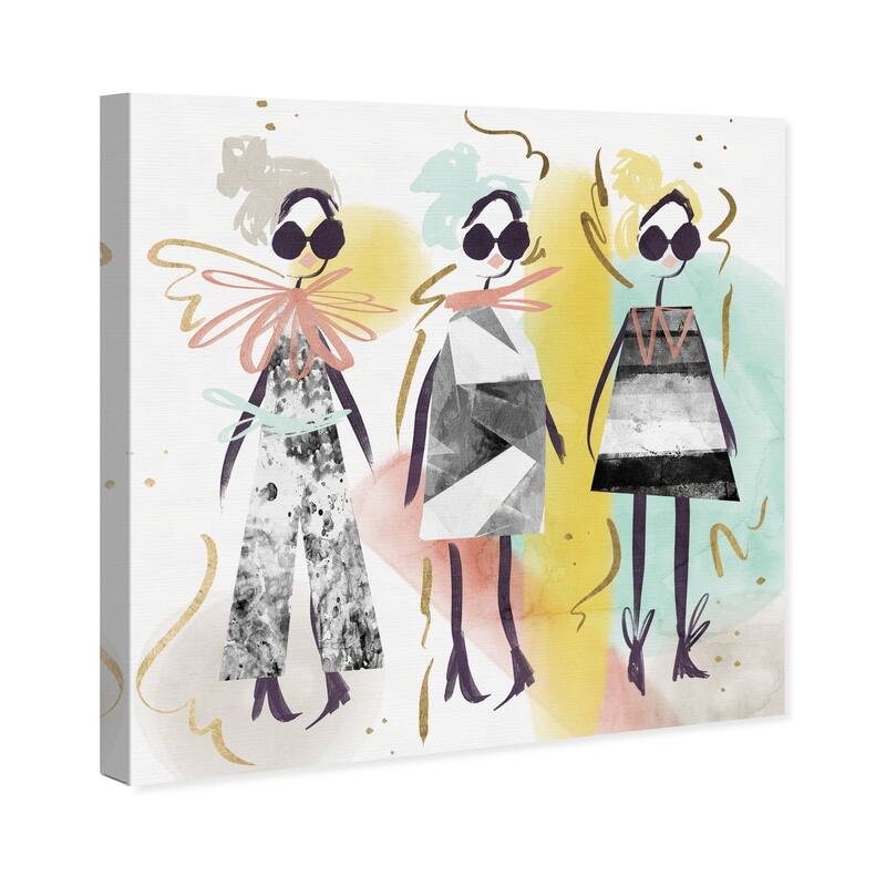 Wynwood Studio Canvas Fashion and Glam Summer Outfits Yellow and Mint Green Modern & Contemporary Wall Art Canvas Print