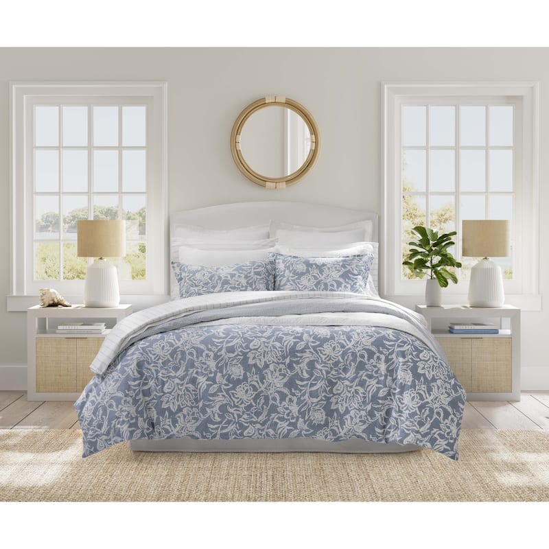 Nautica Tortola Reversible Cotton Blue Comforter Set - On Sale - Bed Bath &  Beyond - 37053174