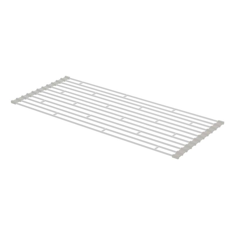 Yamazaki Home Over-the-Sink Dish Drainer, Steel, Holds 8.8 lbs - White