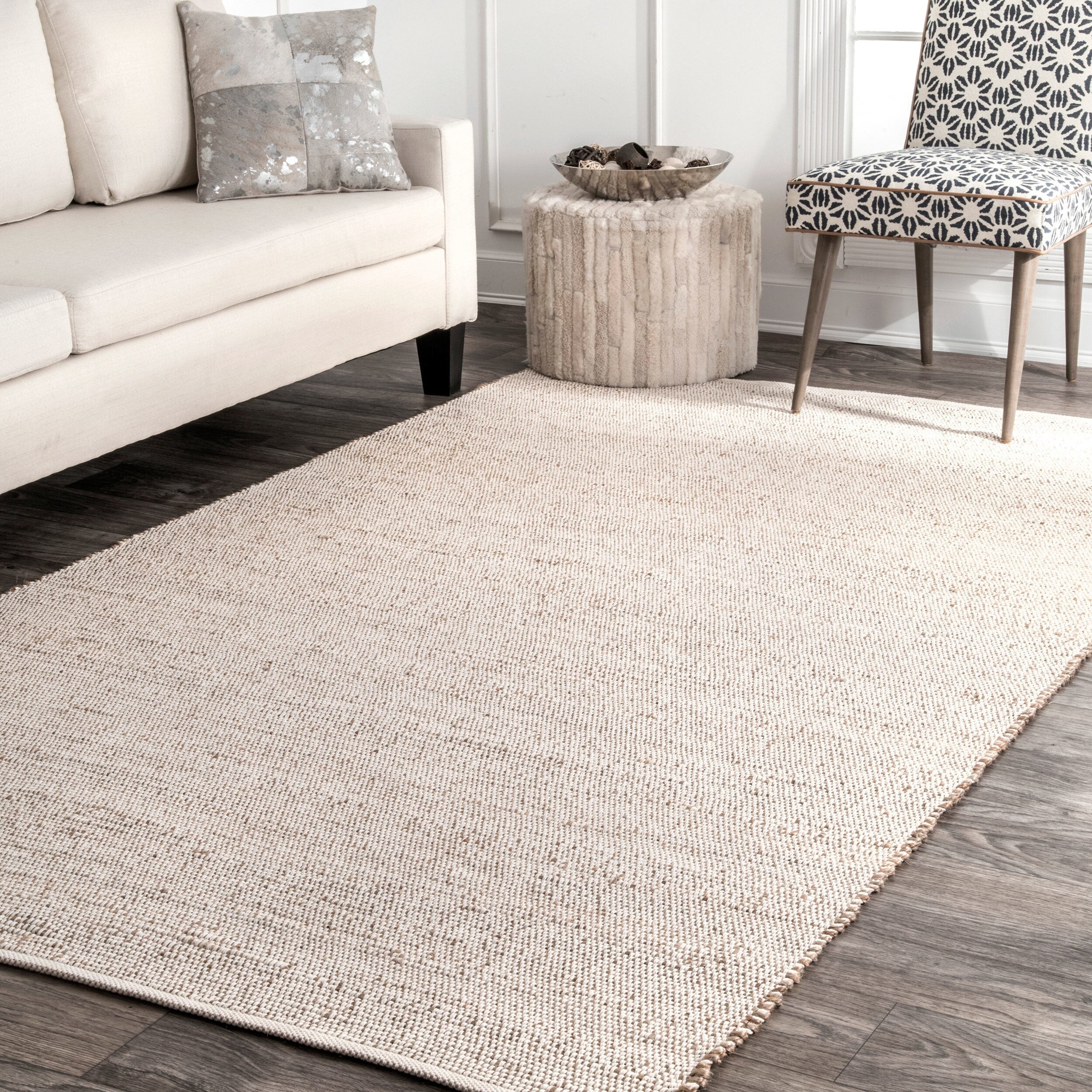 Shop Nuloom Handwoven Natural Fiber Jute Cotton Area Rug On Sale Overstock 18656567