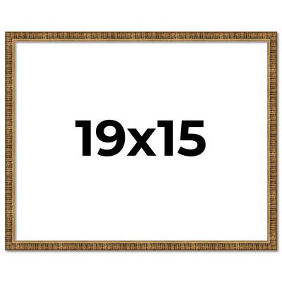 19x15 Frame Gold Kingsley Distressed Solid Wood Picture Frame Width
