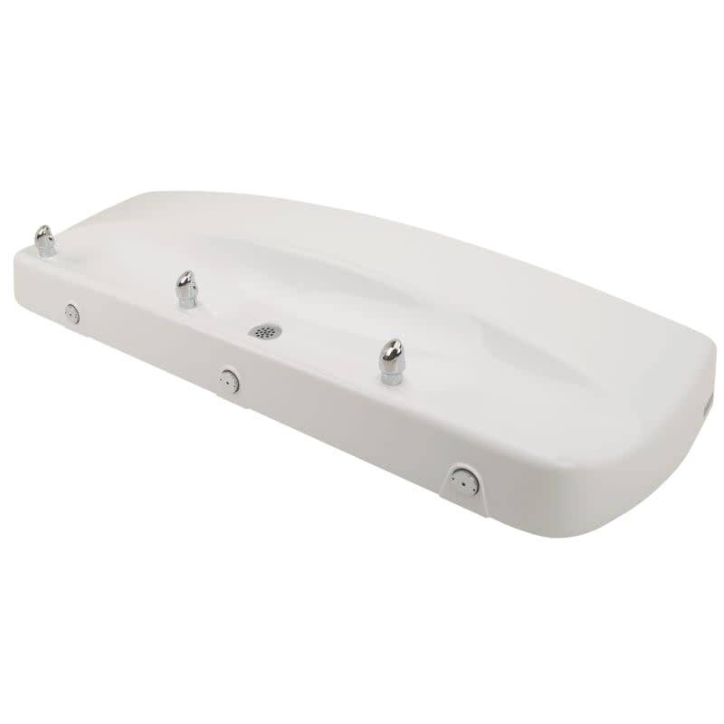 Haws Wheel-chair accessible wall mounted, white powder-coated cast - White