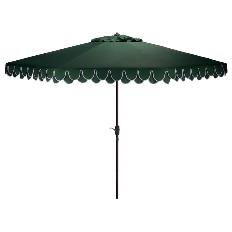 SAFAVIEH Outdoor Vilborg Valance 11Ft Round Umbrella