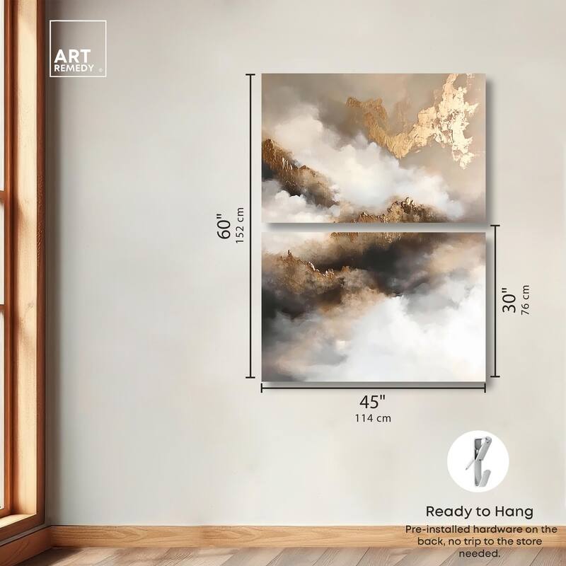 Celestialscape Canvas Set of 2 by Art Remedy, Gallery Wrapped
