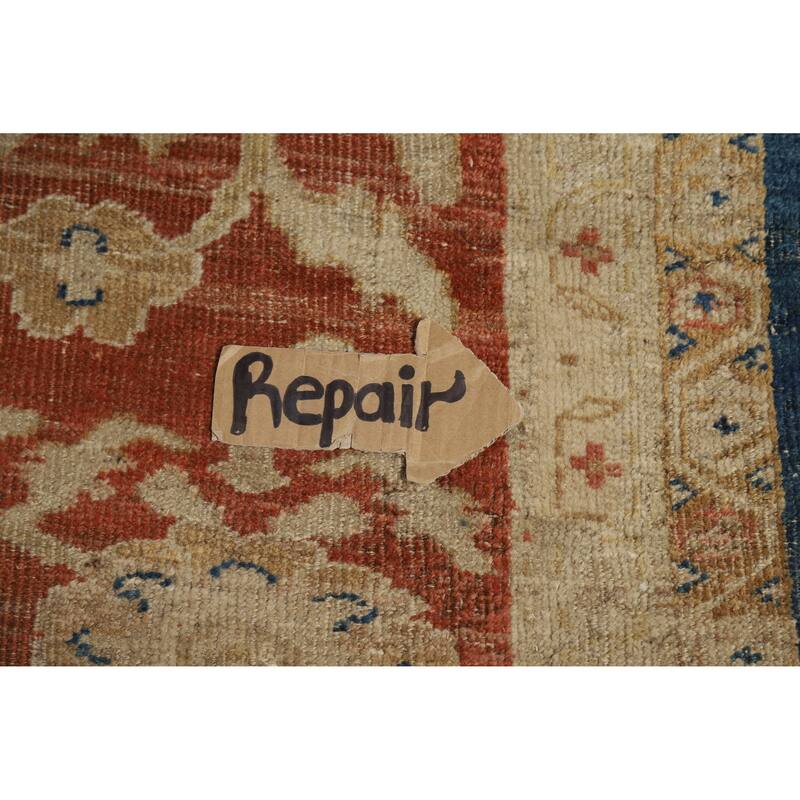 Pre-1900 Antique Vegetable Dye Sultanabad Persian Wool Carpet - 10'9" x 18'10"