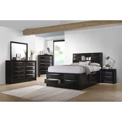 Briana Black Storage Platform Bedroom Set