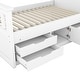 preview thumbnail 8 of 7, Twin Size Captain Platform Bed Frame with Storage Bookcases and Shelves,Four Drawers,White