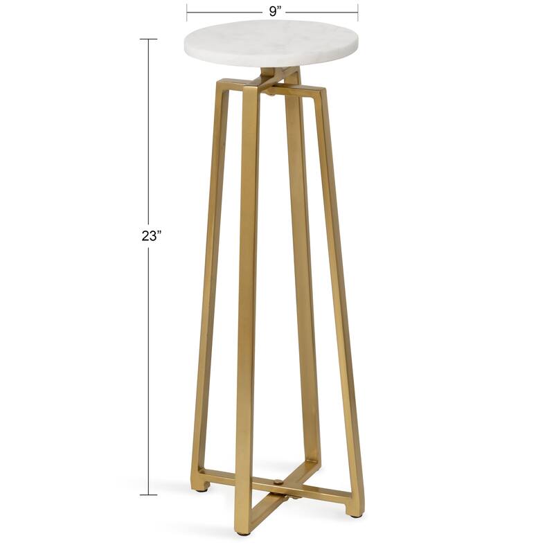 Kate and Laurel Zia Metal Drink Table - 9x9x23