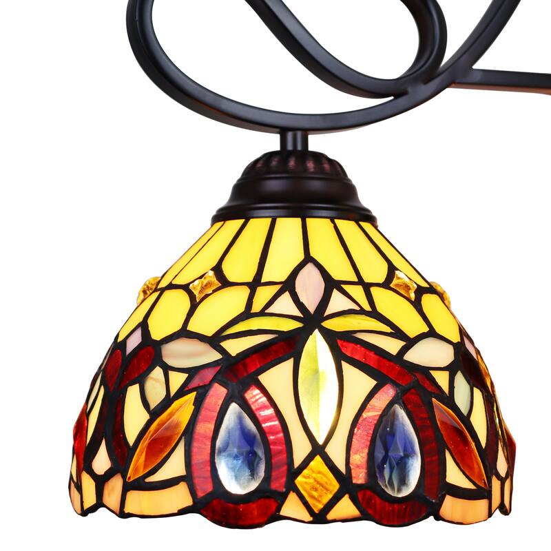 Tiffany-Style Victorian Design 5-light Dark Bronze Chandelier