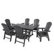 preview thumbnail 51 of 60, Altura 7-Piece Poly Eco-Friendly All Weather Outdoor Dining Set with Armchairs Gray