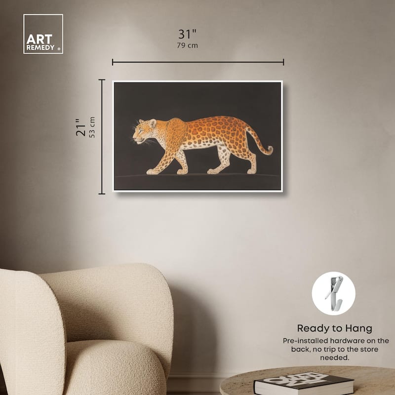 Golden Leopard Canvas by Art Remedy