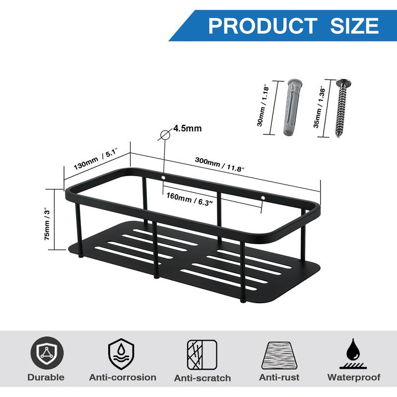 2-Pack Stainless Steel Bathroom Organizer Basket Shower Caddy