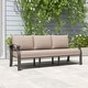 preview thumbnail 50 of 144, Aluminum Patio Outdoor Sectional Sofa Set with Fire Pit, Swivel Rocking Chairs and Ottomans