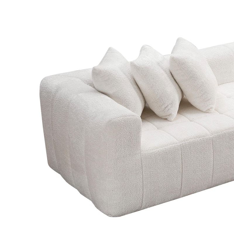 107.9" Cloud Modular Sectional Sofa with L-Shaped Chaise, Minimalist Upholstered Sofa Modern Corner Couch