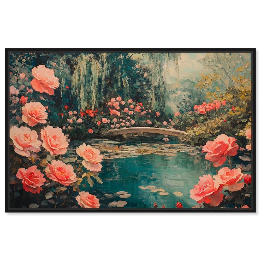 Rose Garden Bridge II Canvas by Art Remedy