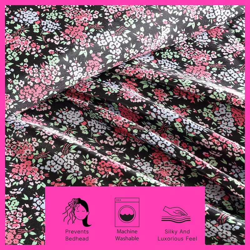 Betsey Johnson Satin Sheet and Pillowcase Sets