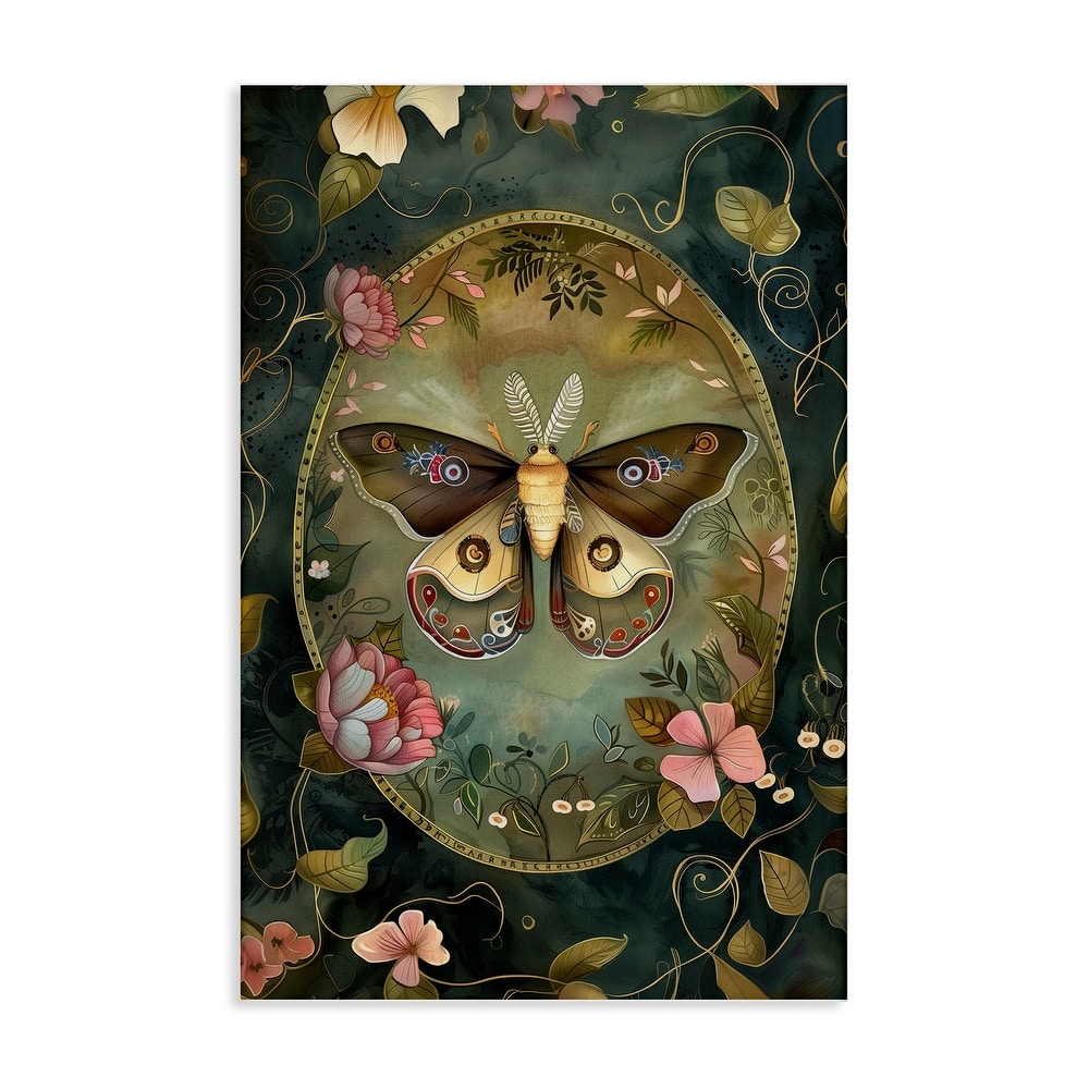 Stupell Ornate Victorian Moth Canvas Wall Art Design By The Dutch Lady