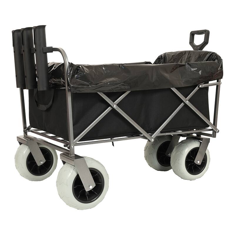 500lb Beach Wagon w/Rod Holders & Big Wheels - All-Terrain Steel Cart