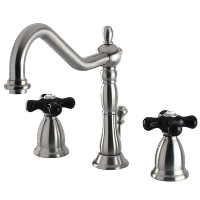 Kingston Brass Heritage Onyx Widespread Bathroom Faucet - Free Pop Up