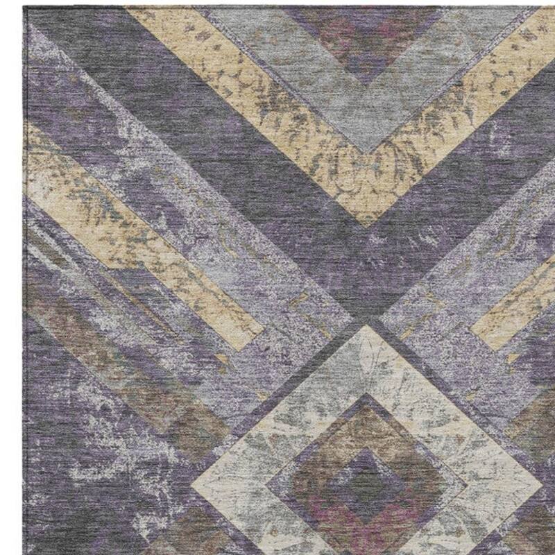 HomeRoots Geometric Transitional Rectangle Outdoor Rug