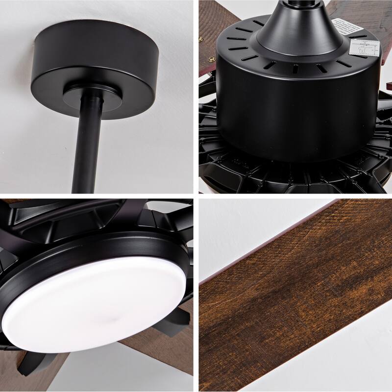 72" 8-blade Dual Finish Ceiling Fan w/ Remote Control, 6-speed Quiet DC