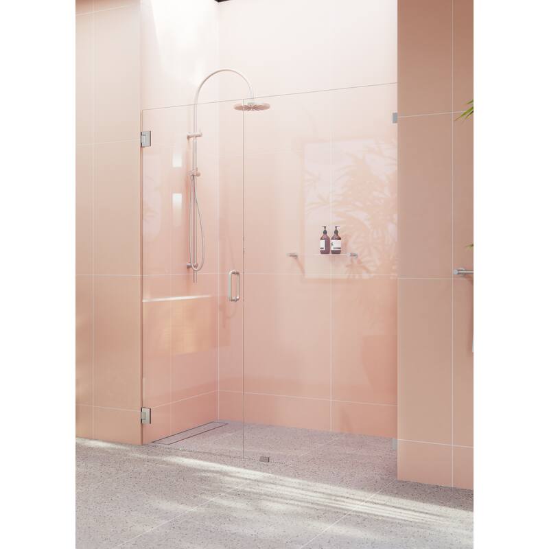 Glass Warehouse 78" x 61.75" Frameless Shower Door - Wall Hinge