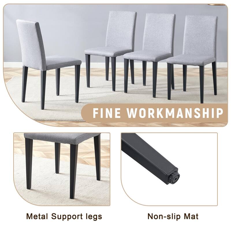 9-Piece Storage Dining Table Set, 71-Inch kitchen Rectangular Wooden Table with Lower Shelf and 8 Upholstered Chairs