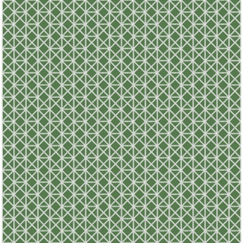 A-Street Prints Lisbeth Green Geometric Lattice Wallpaper