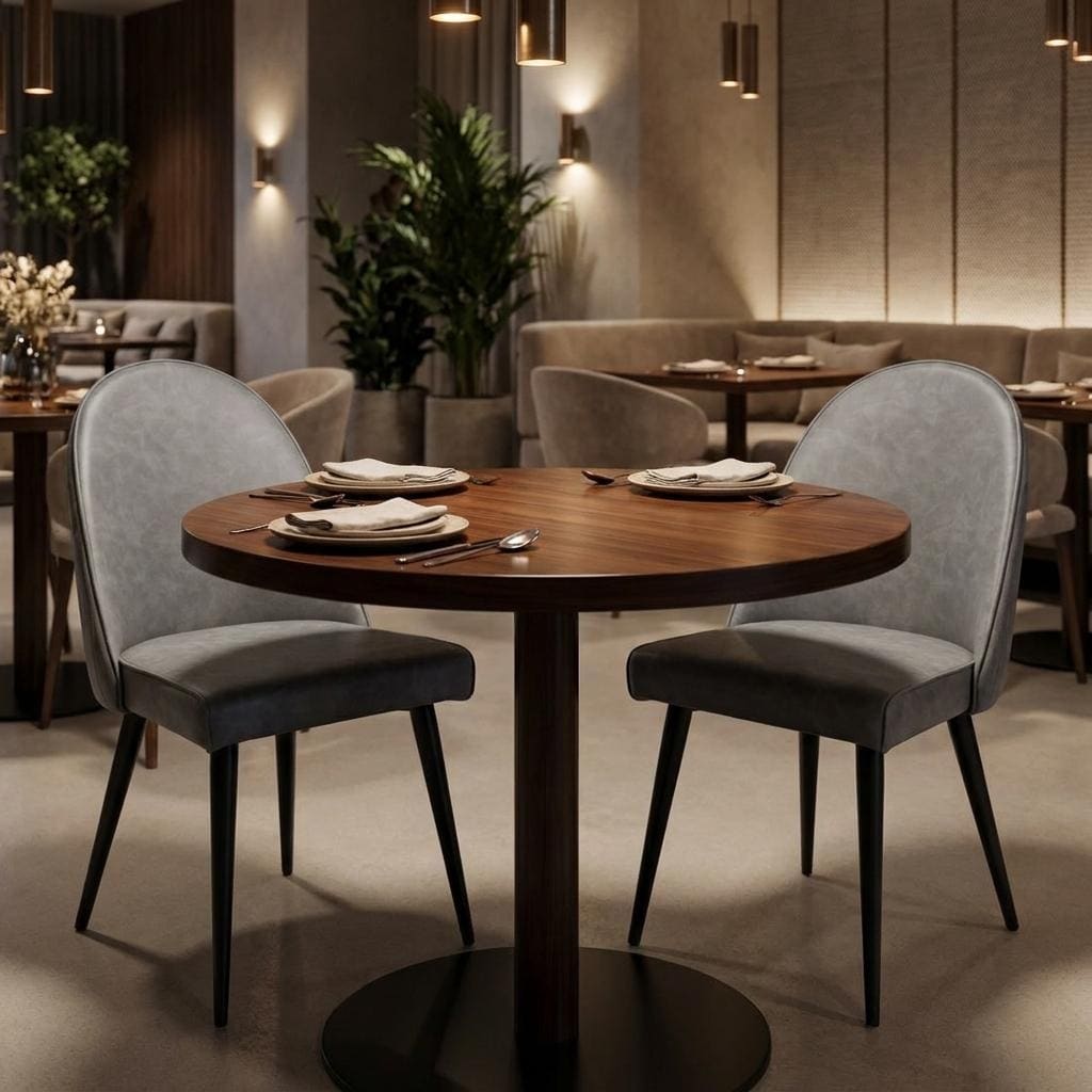 HomeRoots Set of Two Gray And Black Faux Leather And Steel Dining Side Chairs - 19.00 in. x 33.90 in. x 24.00 in.
