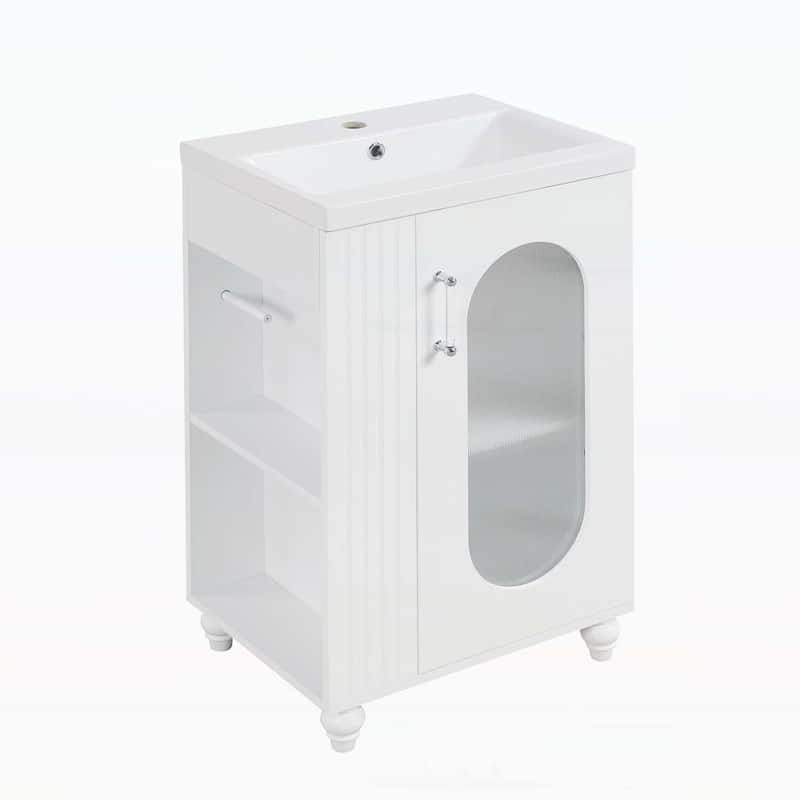 Bathroom Vanity Cabinet with Sink,with Two-tier Shelf,Adjustable Shelf