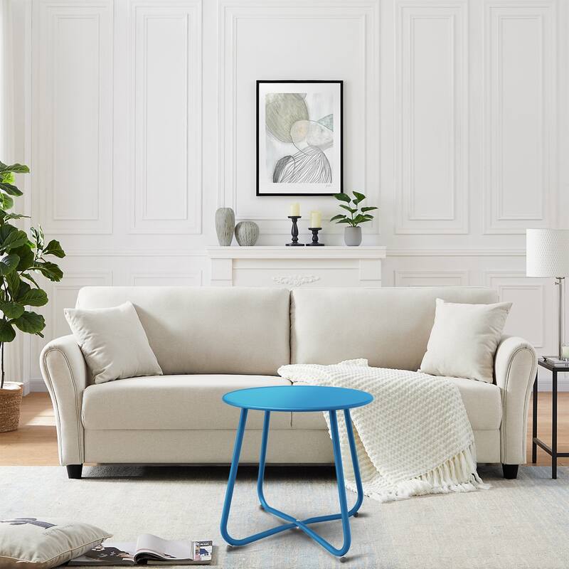 18 in. Small Round Side Table Outdoor Side Table Patio End Table