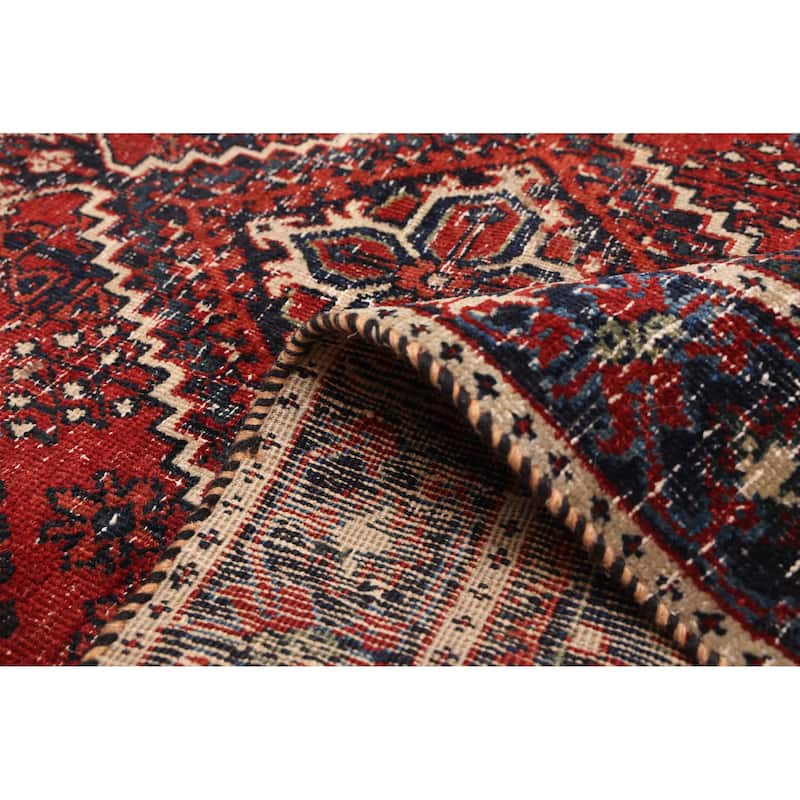 ECARPETGALLERY Hand-knotted Antalya Vintage Red Wool Rug - 4'3 x 6'7