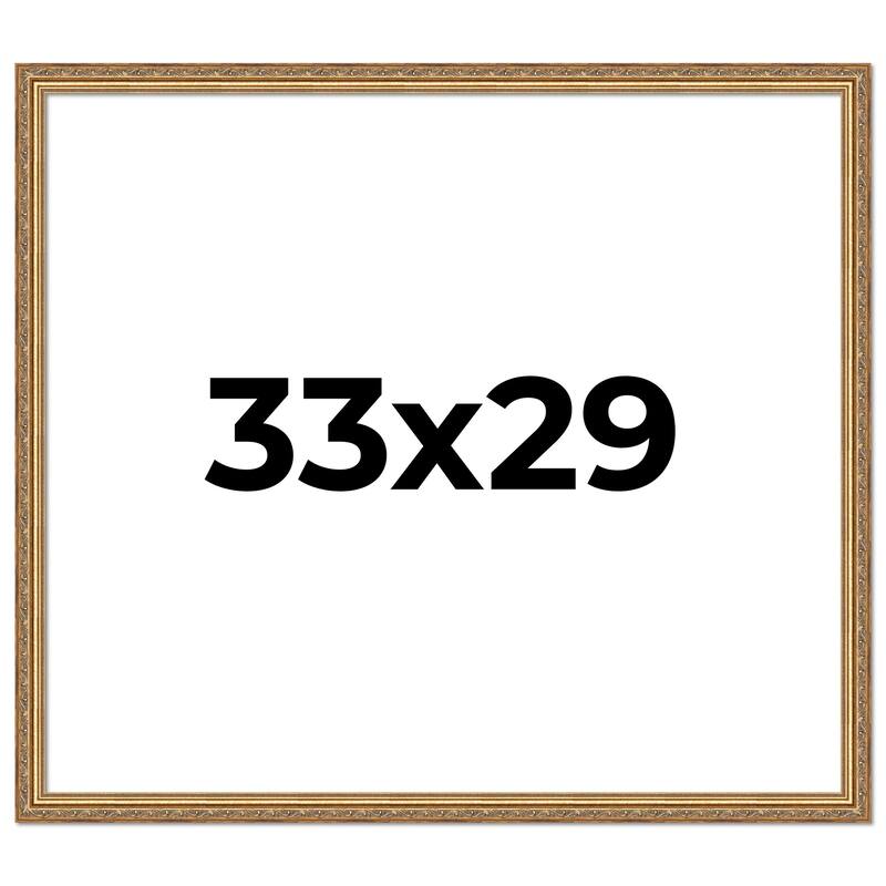 33x29 Frame Red Solid Wood Picture Frame Width 1.75 Inches | Interior Frame Depth 1 13/16 Inches