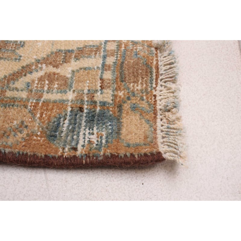 ECARPETGALLERY Hand-knotted Antalya Vintage Beige Wool Rug - 5'0 x 9'1