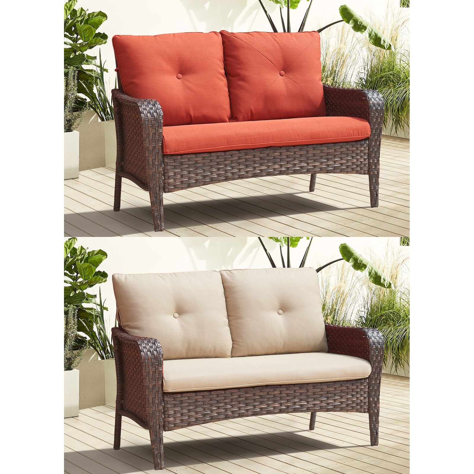 Patio 2 seater discount couch