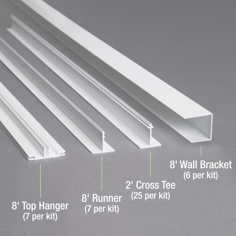 Ceilingmax White Surface Mount Ceiling Grid Kit 100 Sqft Overstock Ceilingmax White Surface Mount Ceiling Grid Kit 100 Sqft Overstock